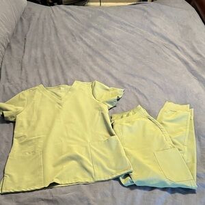 Women's Light Green Scrub Set